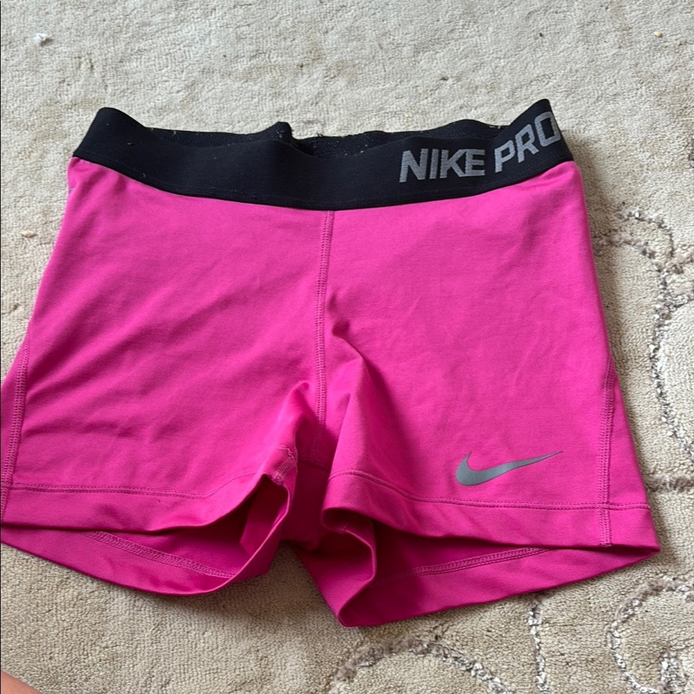 Nike Pro Pink and Black shorts